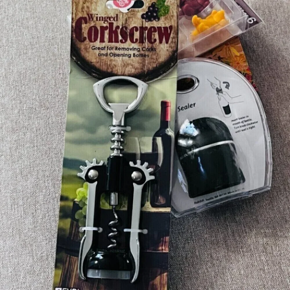 wine corkscrew sealer opener bundle gift christmas
